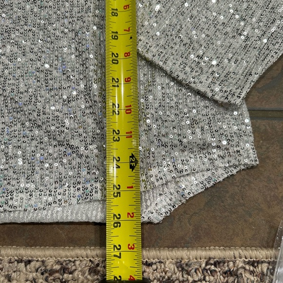 All Over Silver Sequin Button Up - Picture 3 of 5